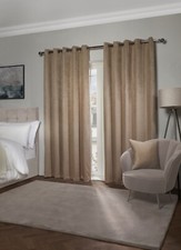 Thermal Thick Blackout Curtains 2 Panel Eyelet Ring Top Curtains Ambiance