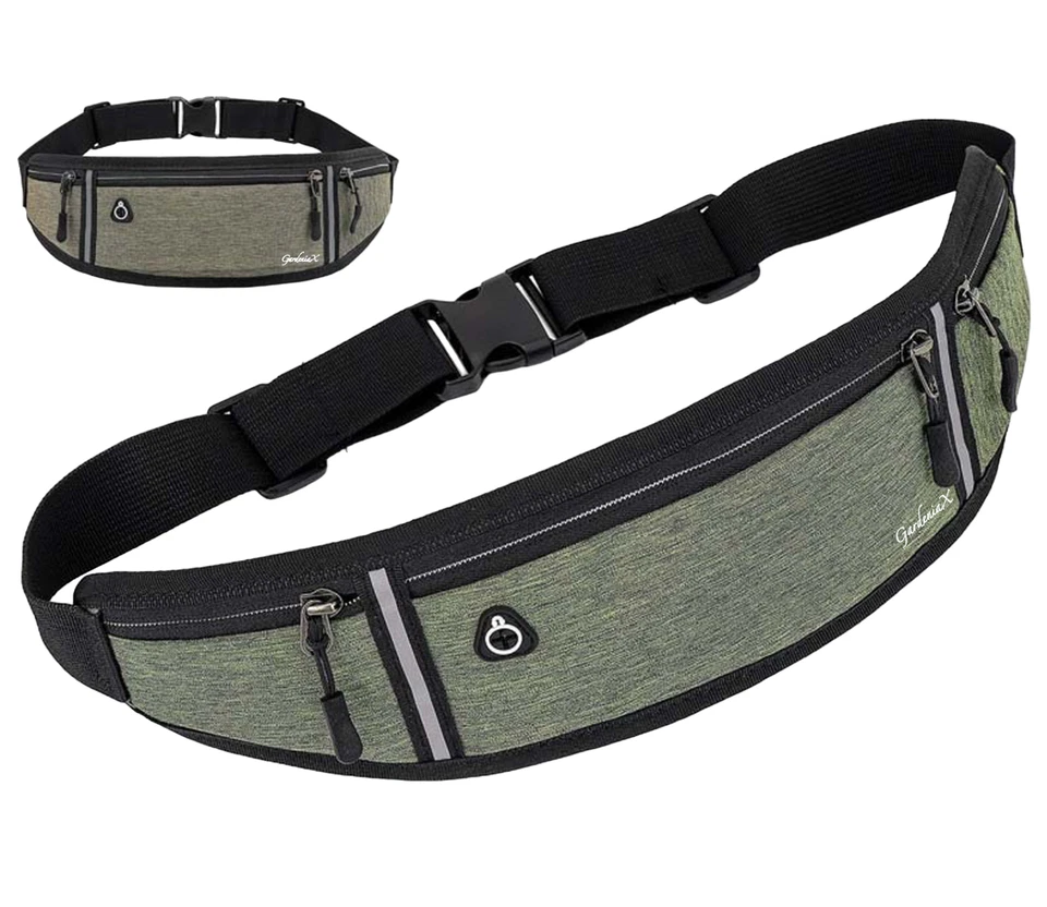 Bolsa de cinturón de running paquete de cintura, cinturón oculto fino de objetos de valor Foto 3 de 4