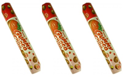 3 TUBES Meiji Gummy Choco Chocolate Covered Strawberry Gummy Candy Drops 2.85 oz