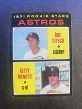 1971 Topps Baseball Ken Forsch/ Larry Howard Houston Astros Rookie Card #102. rookie card picture