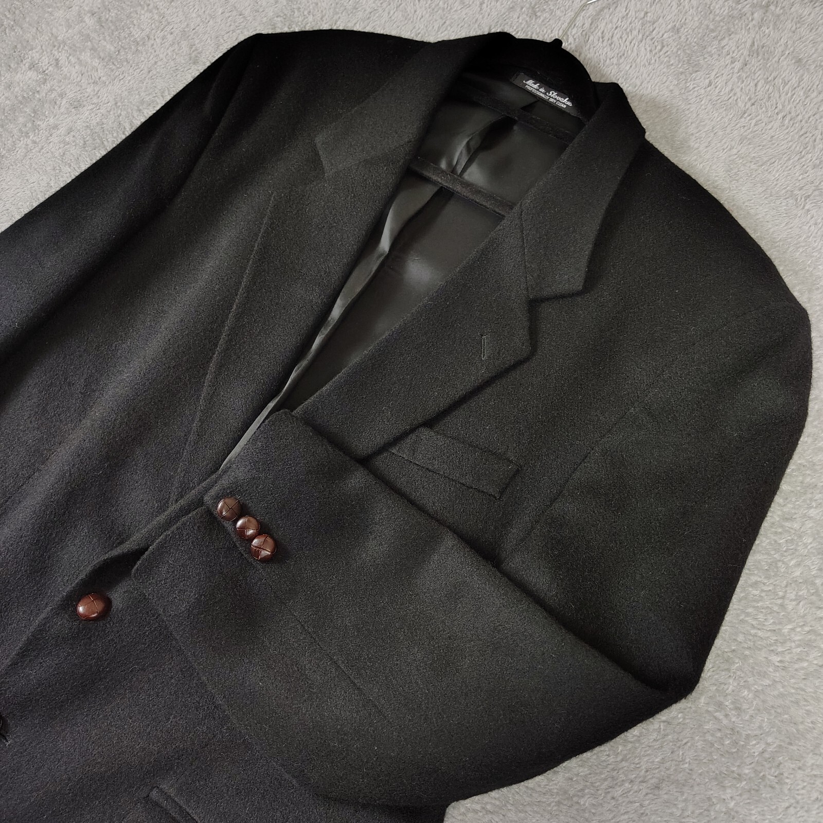 FILA Giacca blazer cappotto sportivo vintage Deansgate 100% capelli cammello uomo 41 R nero vecchi so