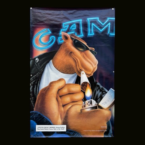 Vintage 90s Camel Joe Poster 30x46 in Tobacco Advertising Wall Art Large Poster
