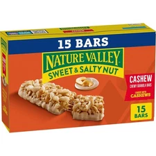 Nature Valley Sweet and Salty Nut Granola Bars, Cashew, 15 18 oz 