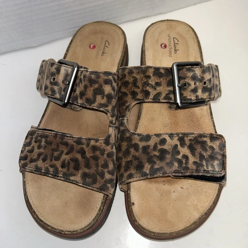 Clarks Elayne Ease sandalo donna pelle marrone taglia US 8 5 M cinturini regolabili