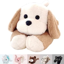 20" | 4 Pounds Light Brown Dog Weighted Stuffed Animals with Unscented Microwava