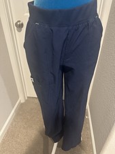 Women  s Small Navy Blue Scrub Pants Multi-Pocket Medical Uniform Bottoms