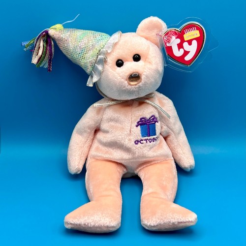 TY Beanie Baby - OTTOBRE l'orsacchiotto di compleanno (con cappello) (9,5 pollici)