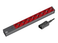 Bachmann 19'' 2m 8x Schuko H05VV-F 3G 1.00mm  2m 8 socket s AC 333.538