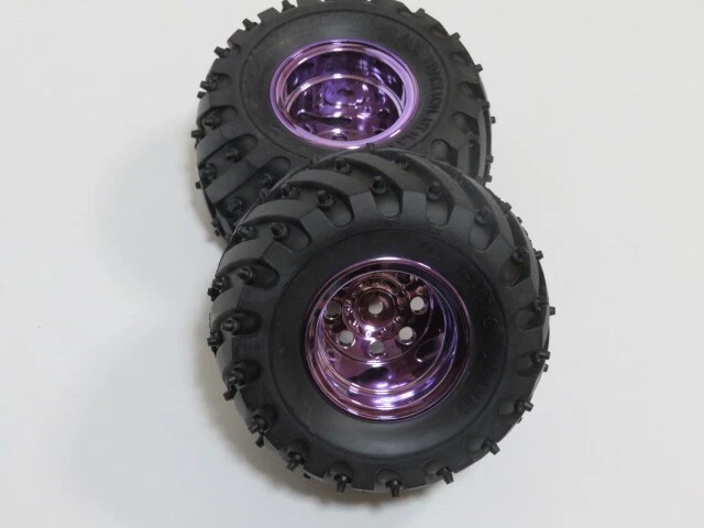 GF-01, GF-02, WR-02 Wheel & Tire Set Purple Plated H Dump Used R/C QQ8 - Image 4 of 4