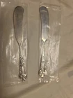 2 REED & BARTON French Renaissance Sterling Flat Handle Butter Spreaders