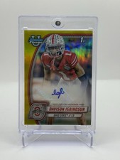 2024 Bowman University 1st Chrome /75 Davison Igbinosun Auto Gold Refractor
