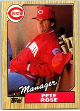 1987 topps pete rose cincinnati reds #393 rare baseball card 1987 Topps - Pete Rose #393 for sale online