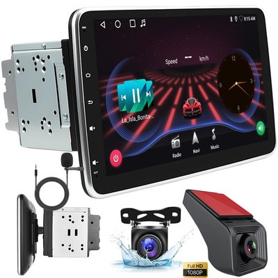 10.1'' Double 2 Din Car GPS Android 15 Apple Carplay Touch Screen Radio 64G DVR