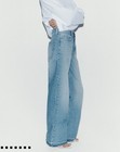 Women's Light Wash Blue Wide-Leg Denim Jeans, Solid 5-Pocket Design — photo 2