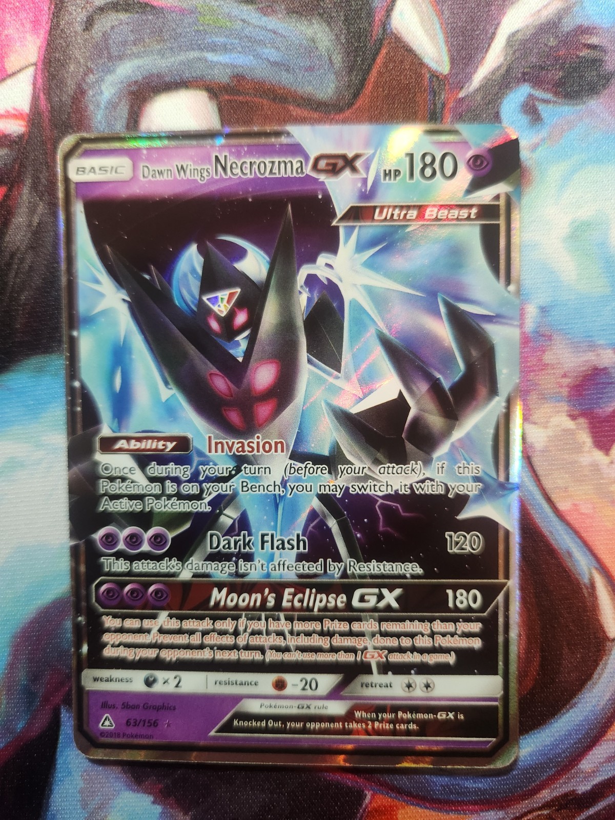 Dawn Wings Necrozma GX 63/156 Sm-Ultra Prism Holo - NM