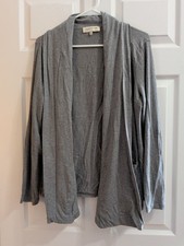 Jones New York Gray Cotton Cardigan Size XL