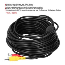 Portable CCTV Cable 2-in-1 Video Power Cord + DC Connector For Security