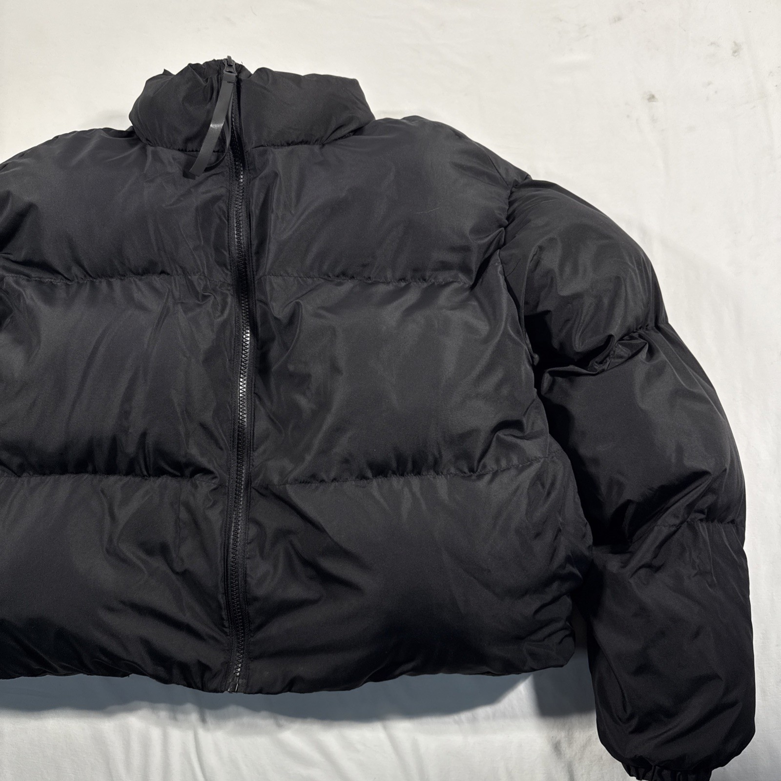 Fabletics Puffer Jacket Cropped Black Women’s Lar… - image 2