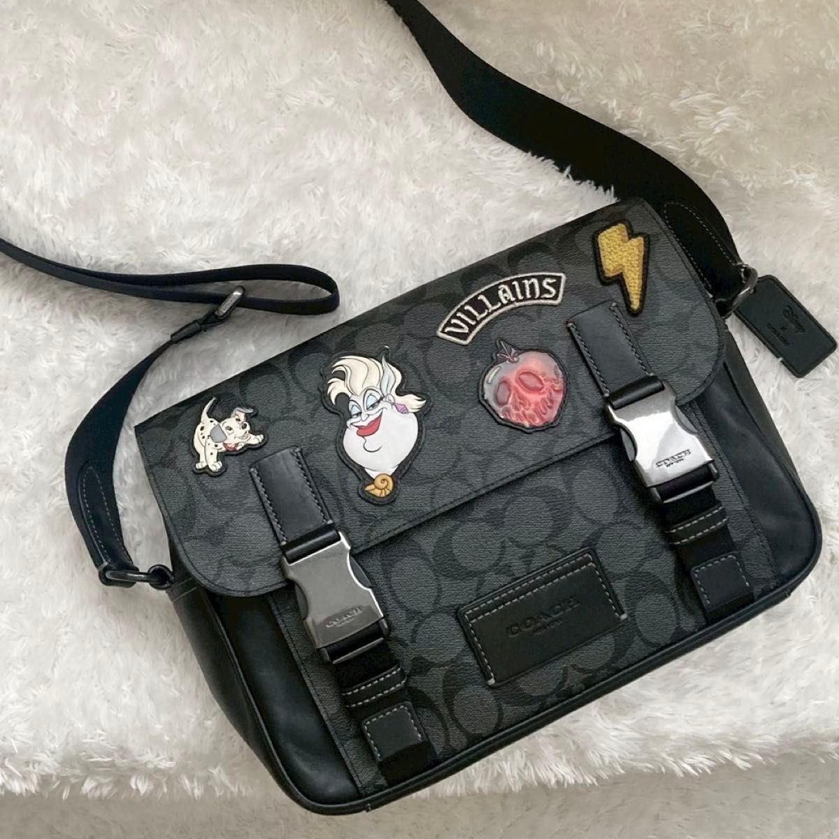 Disney x Coach Villain Track Crossbody Bag with Signature CC037 Design
