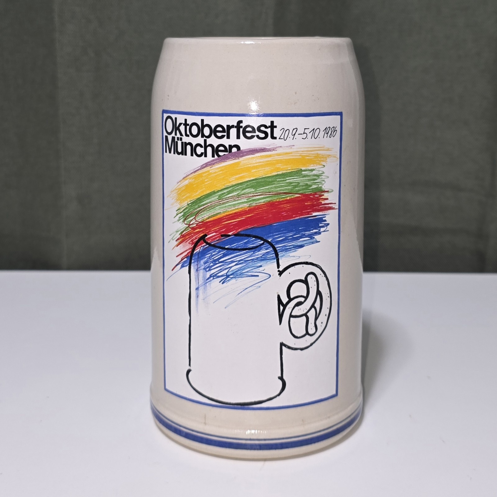 1986 Oktoberfest Munich Rastal 1 liter beer stein mug