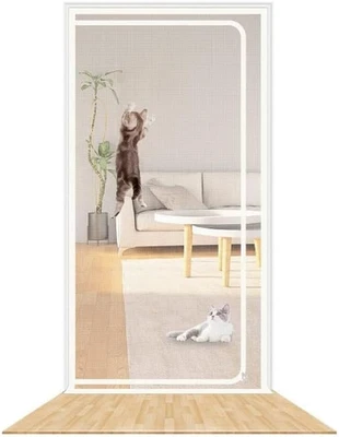 RACKBONE Katzengitter Balkontür, Verdickte Katzenschutzgitter Für Wohnzimmer, Schlafzimme