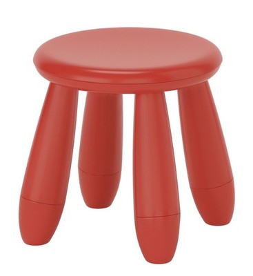 Ikea MAMMUT Kinderhocker, drinnen/draußen/Rot  stück