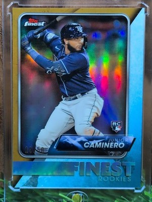 JUNIOR CAMINERO RC /50 2024 Topps Finest Rookies Design Variation GOLD Parallel
