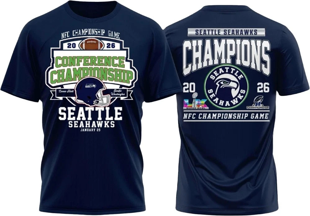 2026 Seattle Seahawks NFC Conference Champions Game T-Shirt