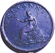 UK 1806 Halfpenny George III • Copper • Soho Mint Issue 220 Years Old