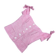 Pink Bebe halter top with button details and ...