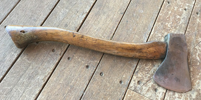 VINTAGE PLUMB HATCHET AXE NATIONAL DESIGN NICE
