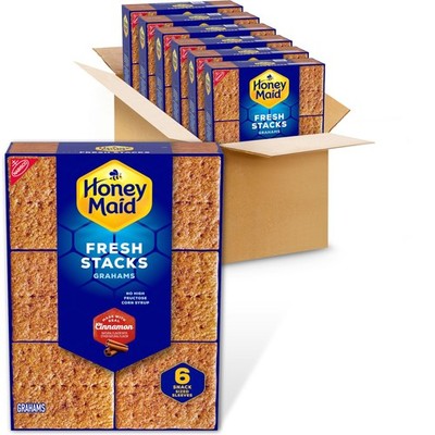 HONEY MAID Fresh Stacks Cinnamon Graham Crackers, Bulk Travel Snacks, 6 Boxes...