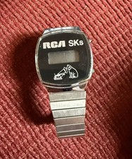 RCA Rare SKs Vintage Digital Watch Nipper The Dog Logo Wristwatch Nonworking ￼