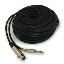100Ft XLR 3P Female to 1/4inchinch TRS Balanced Audio Male Microphone Cable