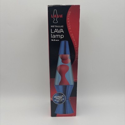 LAVA LAMP - METALLIC FINISH-ICON 14.5  BLUE RED - Schylling-Haggerty  original
