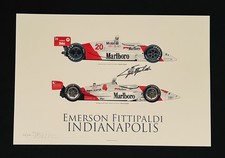 Emerson Fittipaldi Signed 2-time Indy 500 Winner 18x12 Limited Edition Print