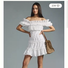 Anthropologie Love the Label of the shoulder mini dress