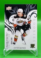 2024-25 UD Ice Hockey Cutter Gauthier Exquisite Collection Platinum Blue /299 RC