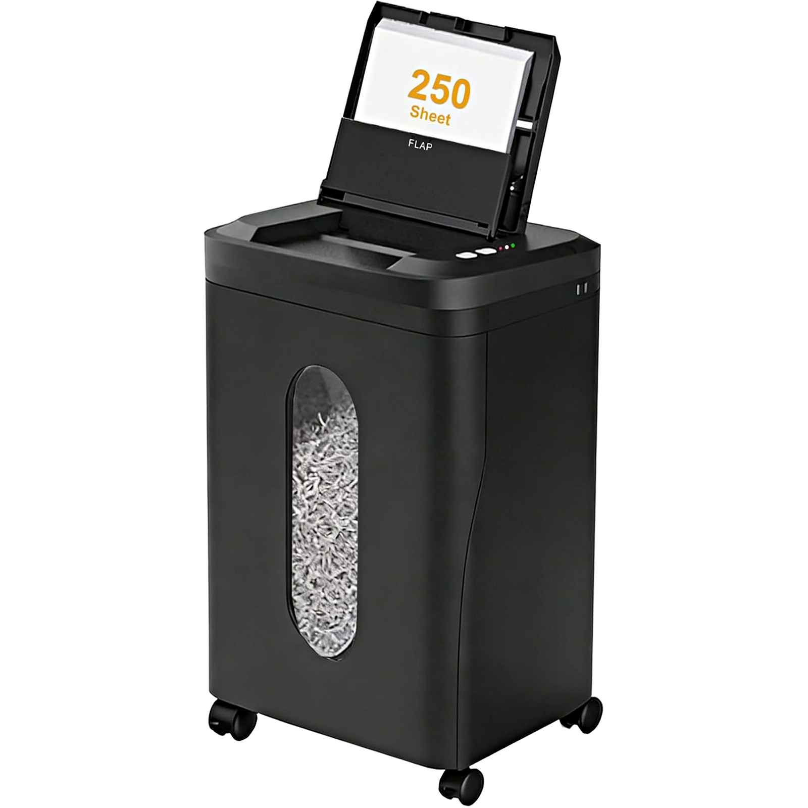 250-Sheet Paper Shredder Auto Feed Micro Cut 8.72 Gal Commer
