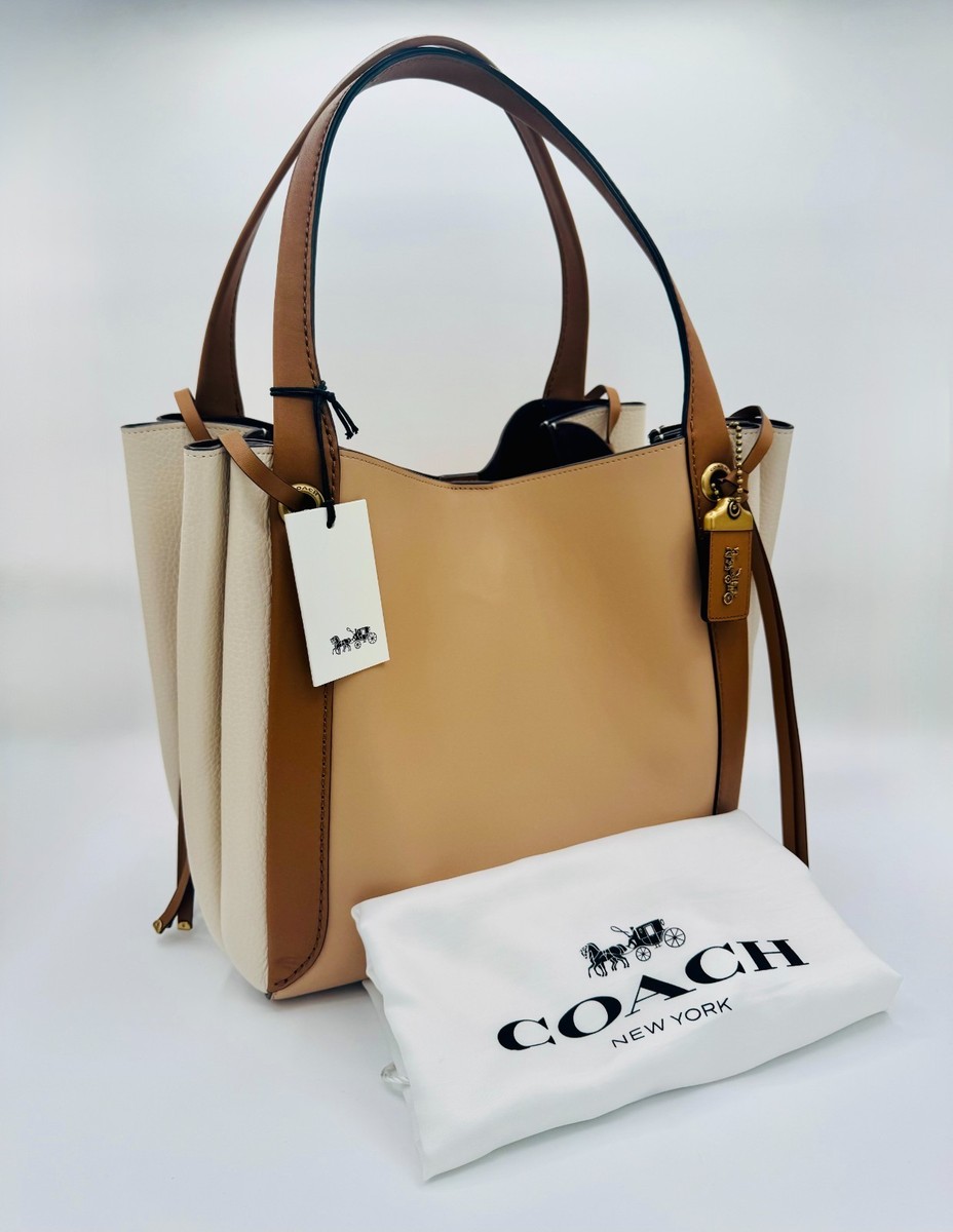 COACH ハーモニーホーボー Coach 1941 Harmony Hobo In Colorblock Beechwood Chalk Leather Tote