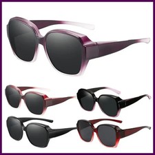 Polarized Fit Over Glasses Sunglasses Fitover Wrap Around Eyewear Anti-UV.