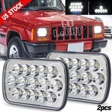 Pair 5x77x6 Led Headlights For Jeep Cherokee Xj 1984-2001 Wrangler Yj 1986-1995 Pair 5x77x6 Led Headlights For Jeep Cherokee Xj 1984-2001 Wrangler Yj 1986-1995