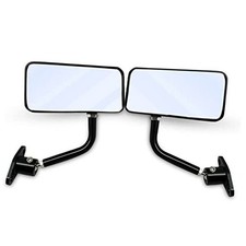 F1 style Black Side View Mirrors for Cars and Bikes- Universal Fit High Gloss