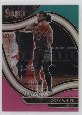 2020-21 Panini Select Courtside Teal White Pink Prizm 6/10 Coby White #233 fu8