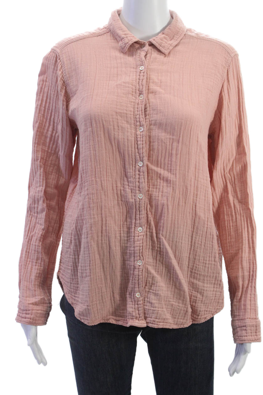 Xirena Women Basic Collared Button-Up Cotton Long… - image 1