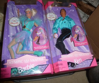 Barbie & Ken Olympic Skater #18501 #18502 VINTAGE NIB 1997 Ice Skating NEW