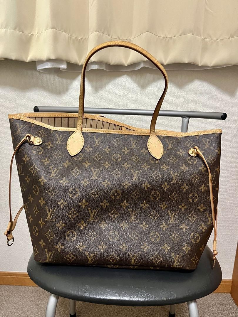 LOUIS VUITTON Monogram Neverfull MM Tote Bag M40156 Authentic LV Handbag-image