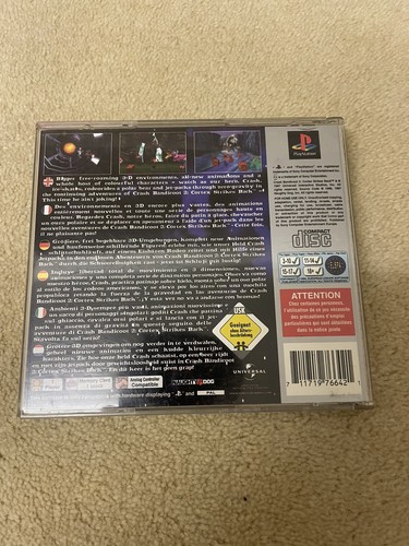 Crash Bandicoot 2 Cortex Strikes Back Sony Playstation 1 PS1 Platinum Disc - Picture 4 of 9