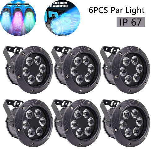 6LED Par Light DMX512 RGB BeamStage Light Party Discoteca DJ illuminazione impermeabile - Foto 12 di 16