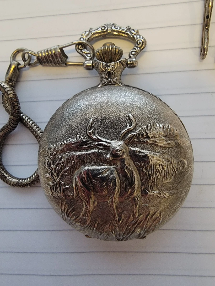 Cariole POCKET WATCH Elk Deer VINTAGE